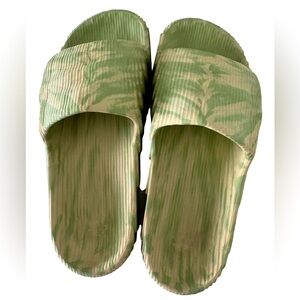 Adidas adilette slides - size 11US ( lime green desert sand )